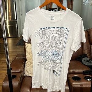 Thin blue line honor serve protect white short sleeve t-shirt